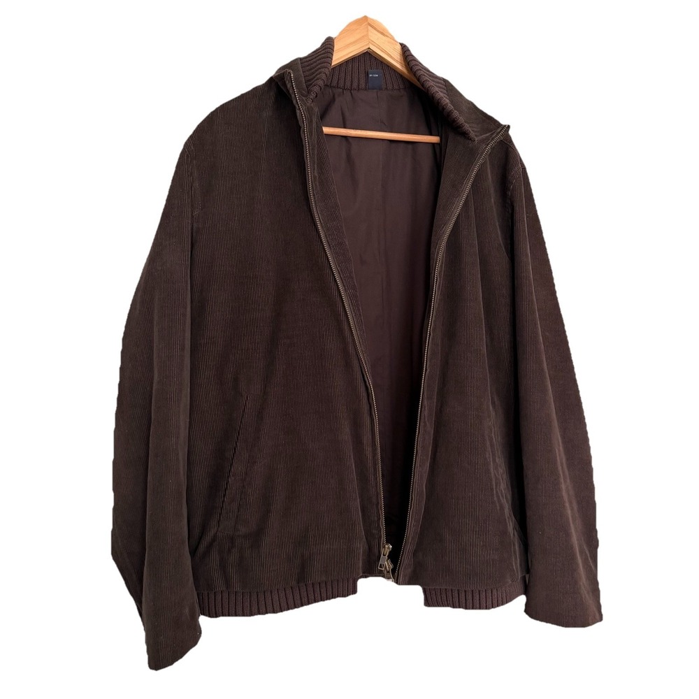 J. Crew Brown Corduroy Bomber Jacket-Coat Lining 100% Cotton SZ L Sleeve Lining